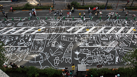 “Kodomo Airanda” Kids Road Art Project in Ginza
