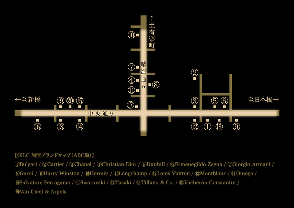 GILC加盟ブランドマップ