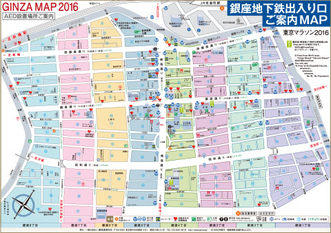 東京マラソンに伴う銀座・築地地区の交通規制マップ