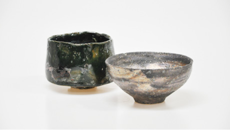 Raku tea bowl: Black crystal tea bowl, 2016 Created by: Ryo Mikam