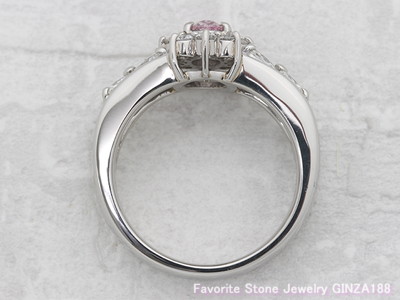 Fancy Purplish Pink diamond 0.388ct Ring