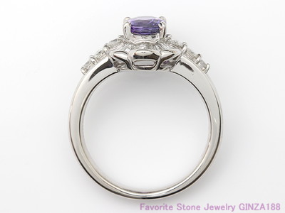 Violet Sapphire 1.22ct Ring