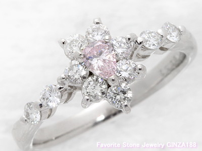 ピンクダイヤ（Light Pink） 0.133ct リング