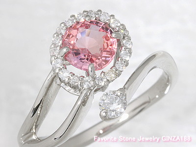 Padparadscha Sapphire 0.87 ct　Ring