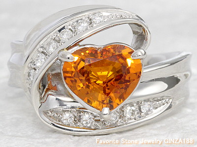 Golden sapphire 1.67ct ring