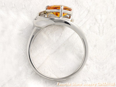 Golden sapphire 1.67ct ring