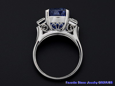 Favorite Stone】New arrival：Unheated Blue sapphire 8.040ct Ring 