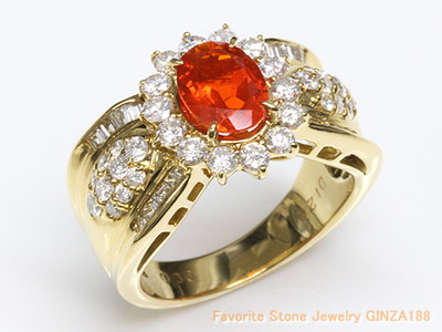 Fire Opal 0.80 ct Ring