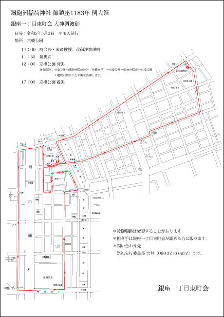 神幸祭順路図