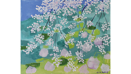 銀座柳画廊/岡野博展  やさしい色と形/岡野博 《春の色》