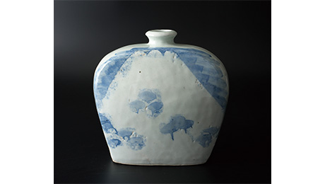 銀座 黒田陶苑/陶藝逸品展/北大路魯山人 《染付不二と松林図扁壷》  ※参考作品