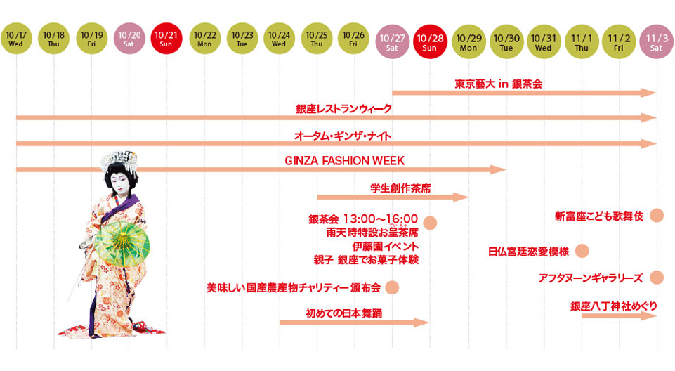 AUTUMN GINZA 2018  イベントカレンダー