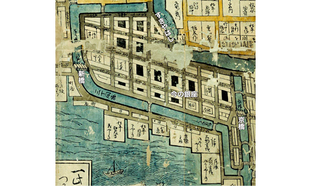 「武州豊島郡江戸（庄）図」 国立国会図書館デジタルコレクションより。1632年頃のもの。