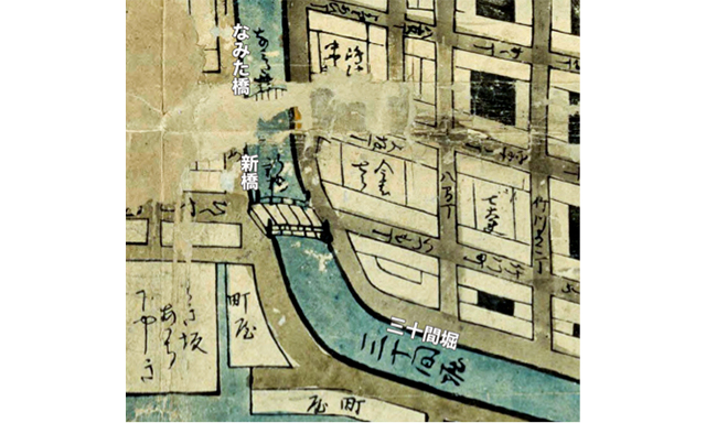 「武州豊島郡江戸（庄）図」 国立国会図書館デジタルコレクションより。1632年頃のもの。100％に拡大してみた